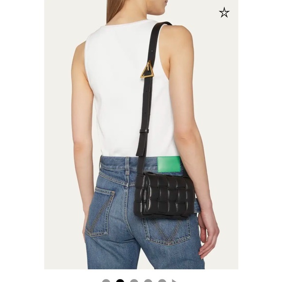 NWT Bottega Veneta Black Quilted Crossbody Bag - Picture 2 of 10